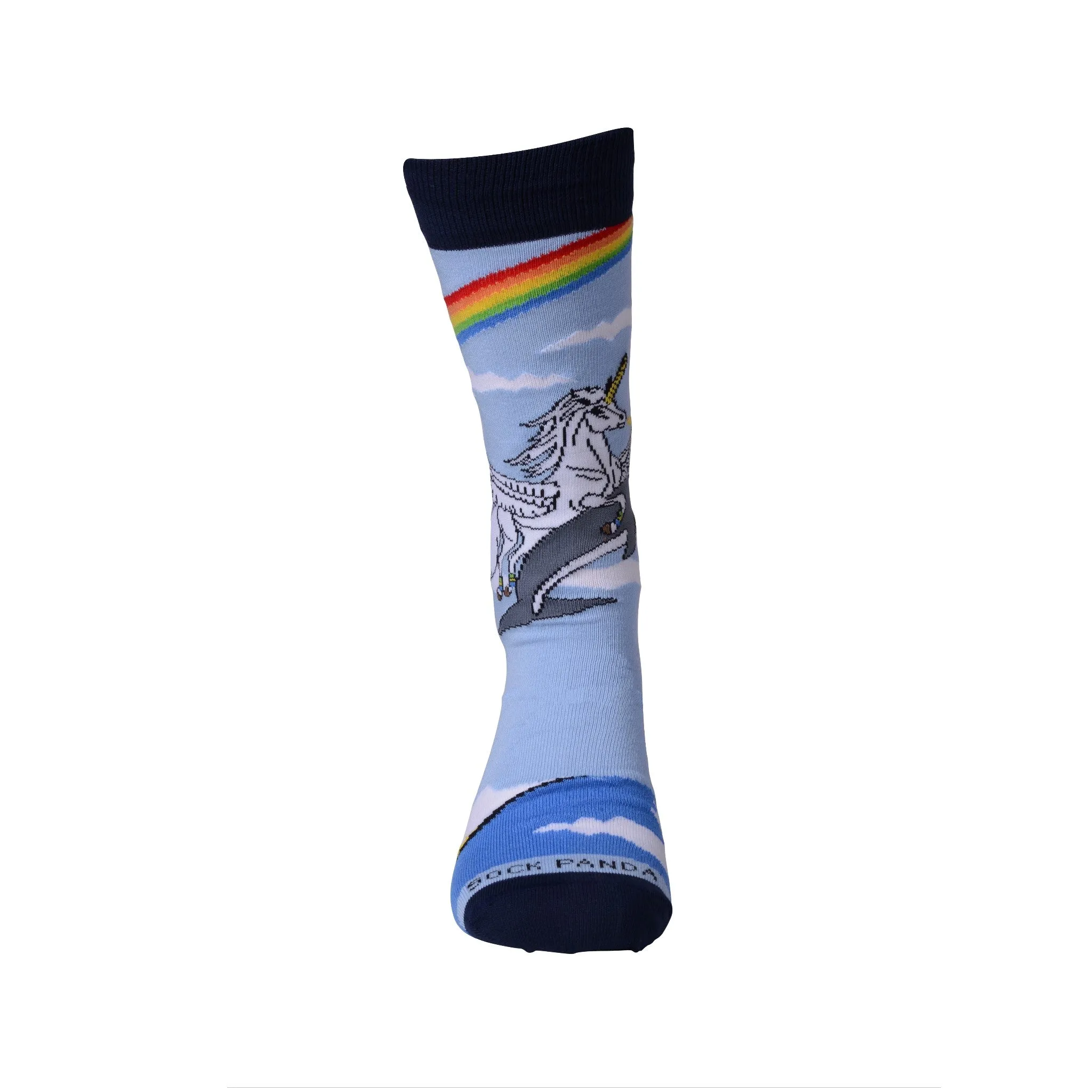 Land of Dreams Socks - Fire Breathing Unicorn on a Dolphin!