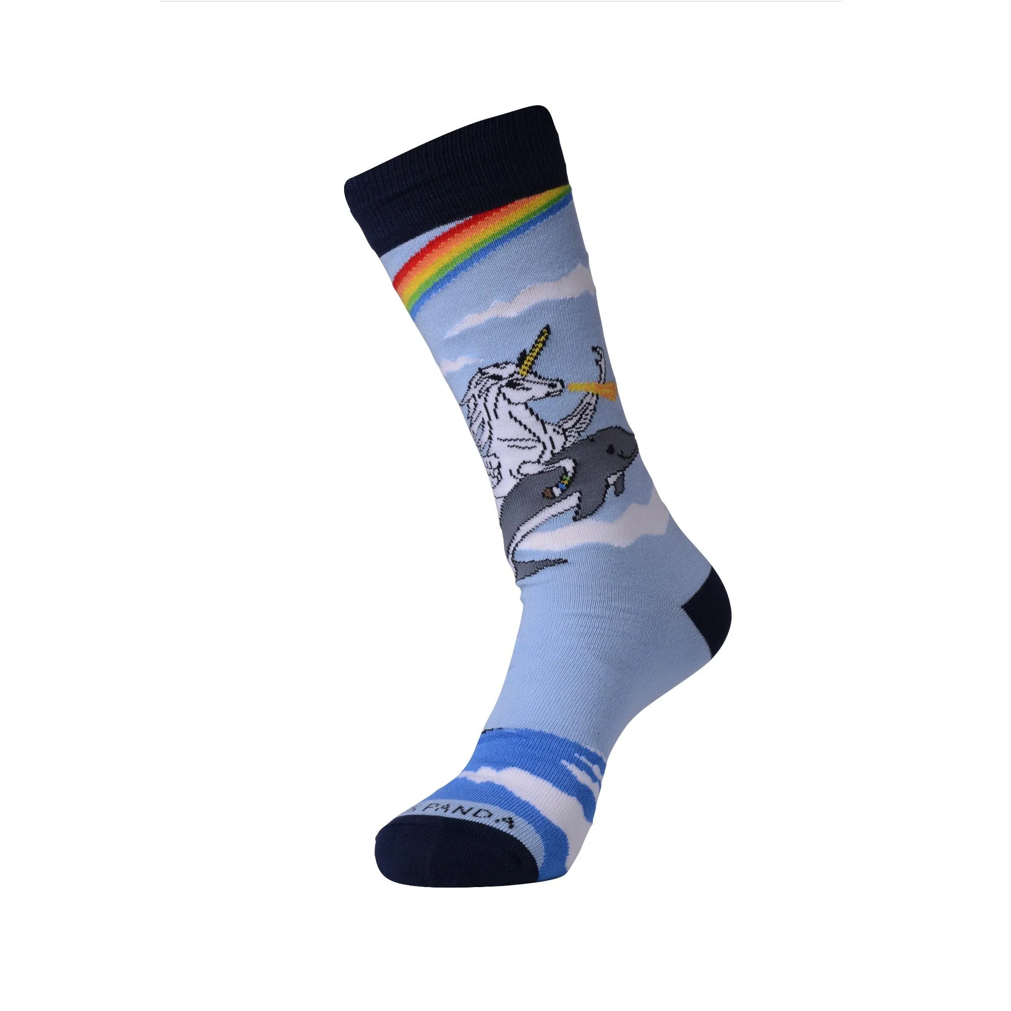 Land of Dreams Socks - Fire Breathing Unicorn on a Dolphin!