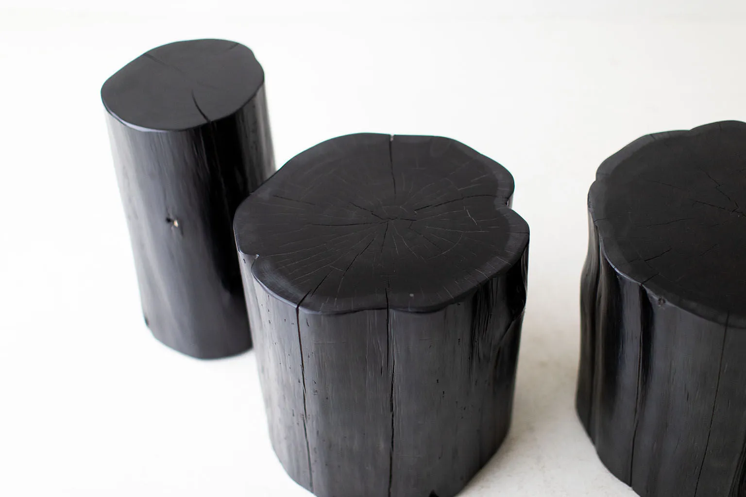 Large Tree Stump Side Tables - 1219 - Black