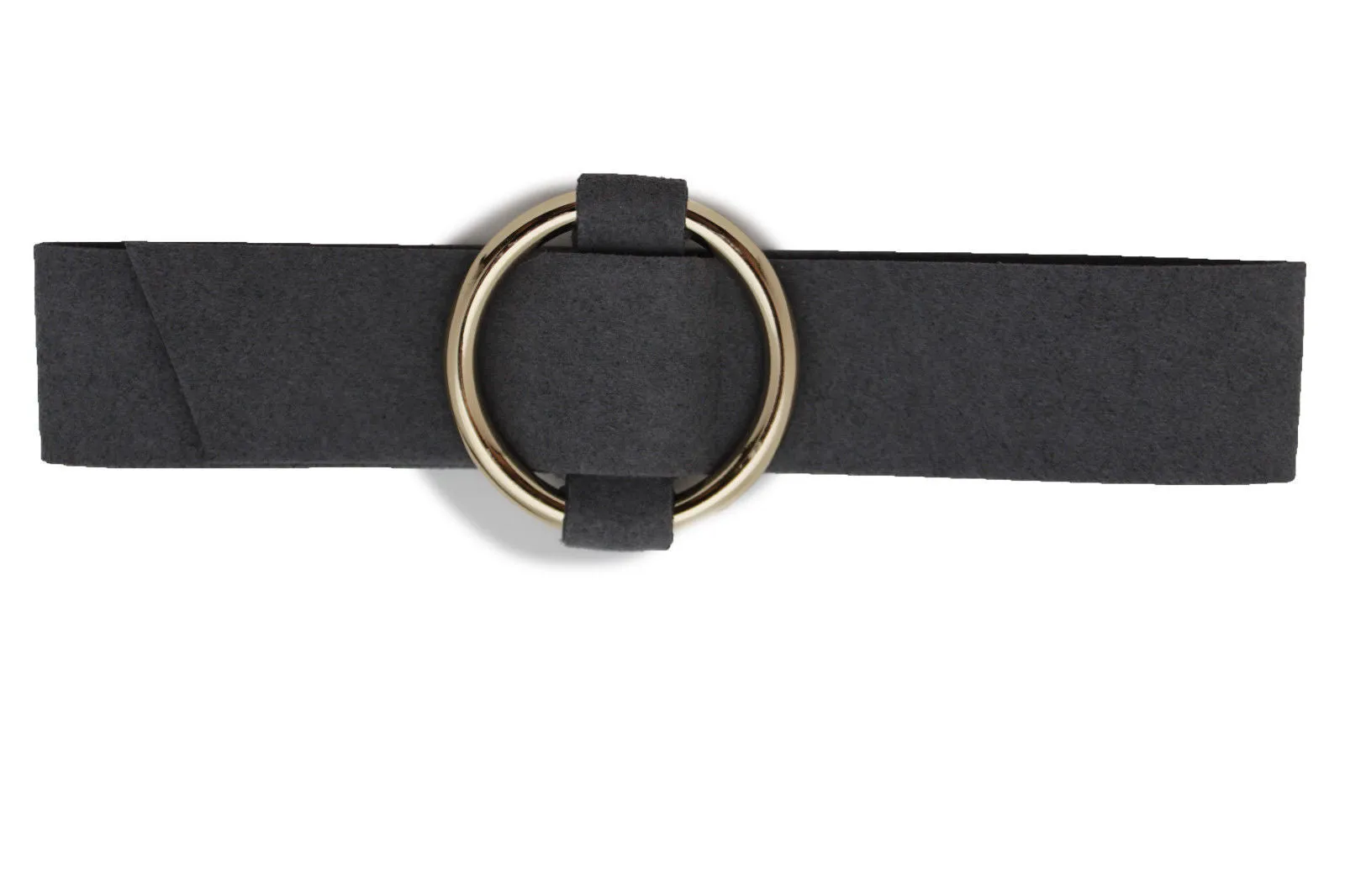 Leather Fabric Choker Necklace Ring