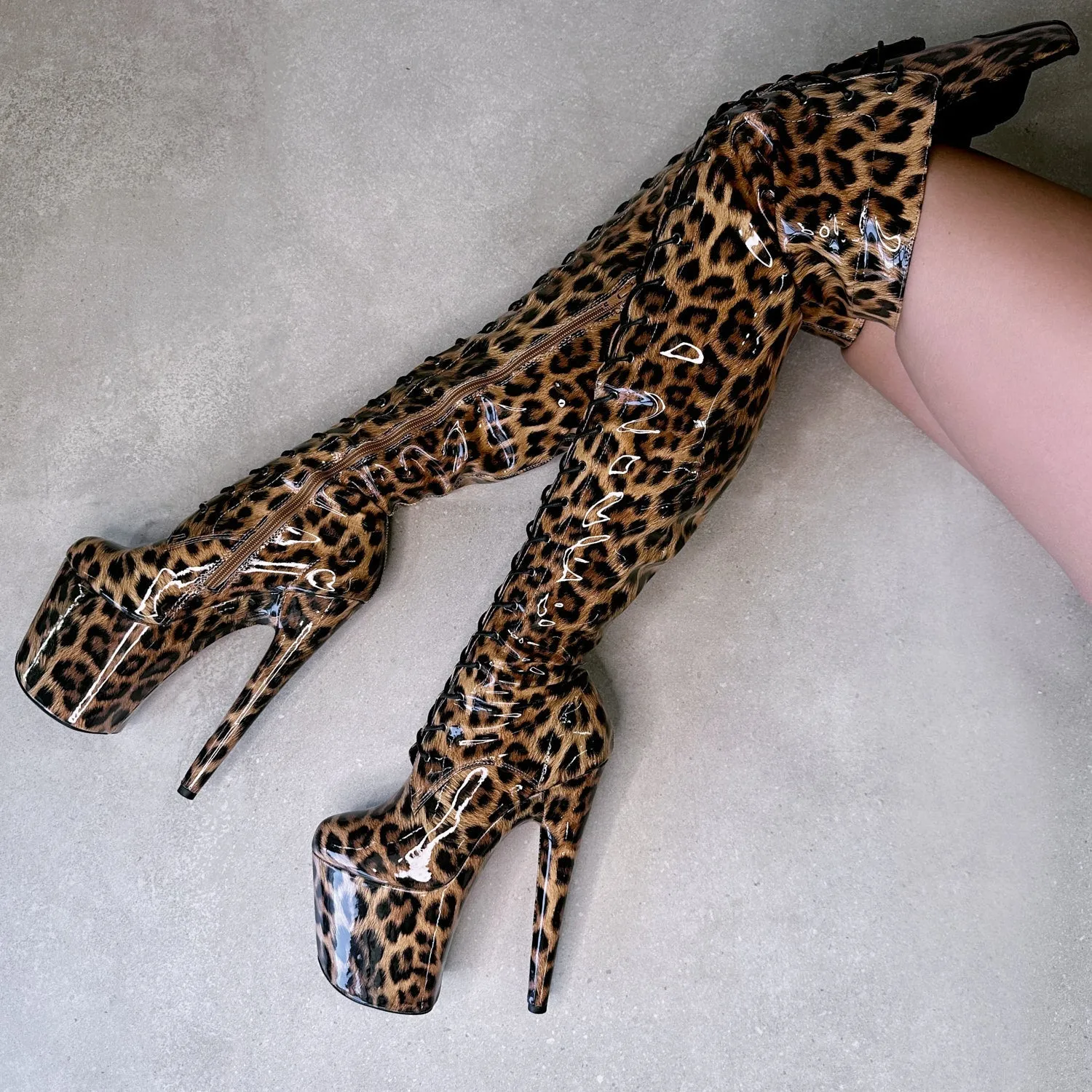 Leopard Thigh High - 8 INCH