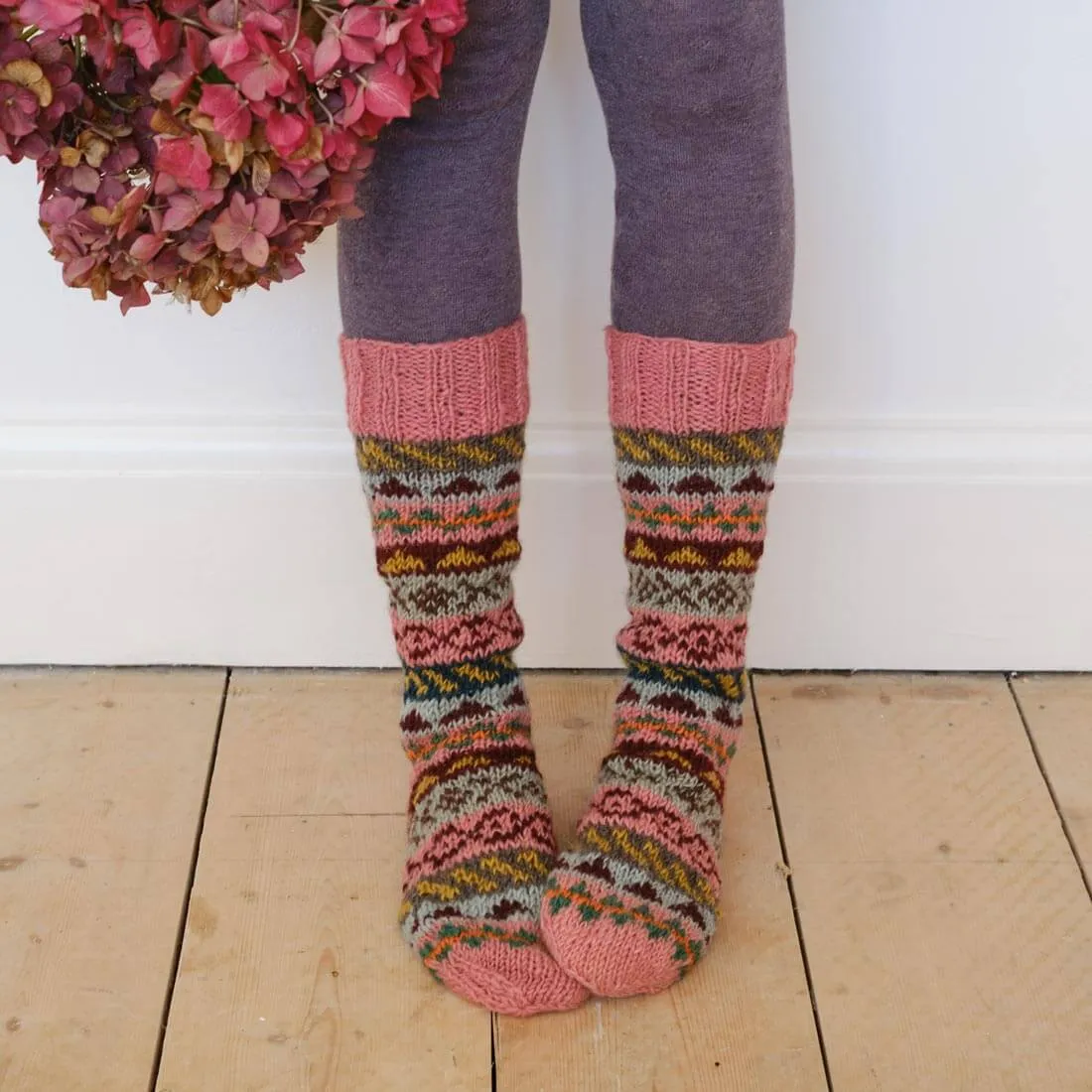 Liv Fair Isle Knitted Socks