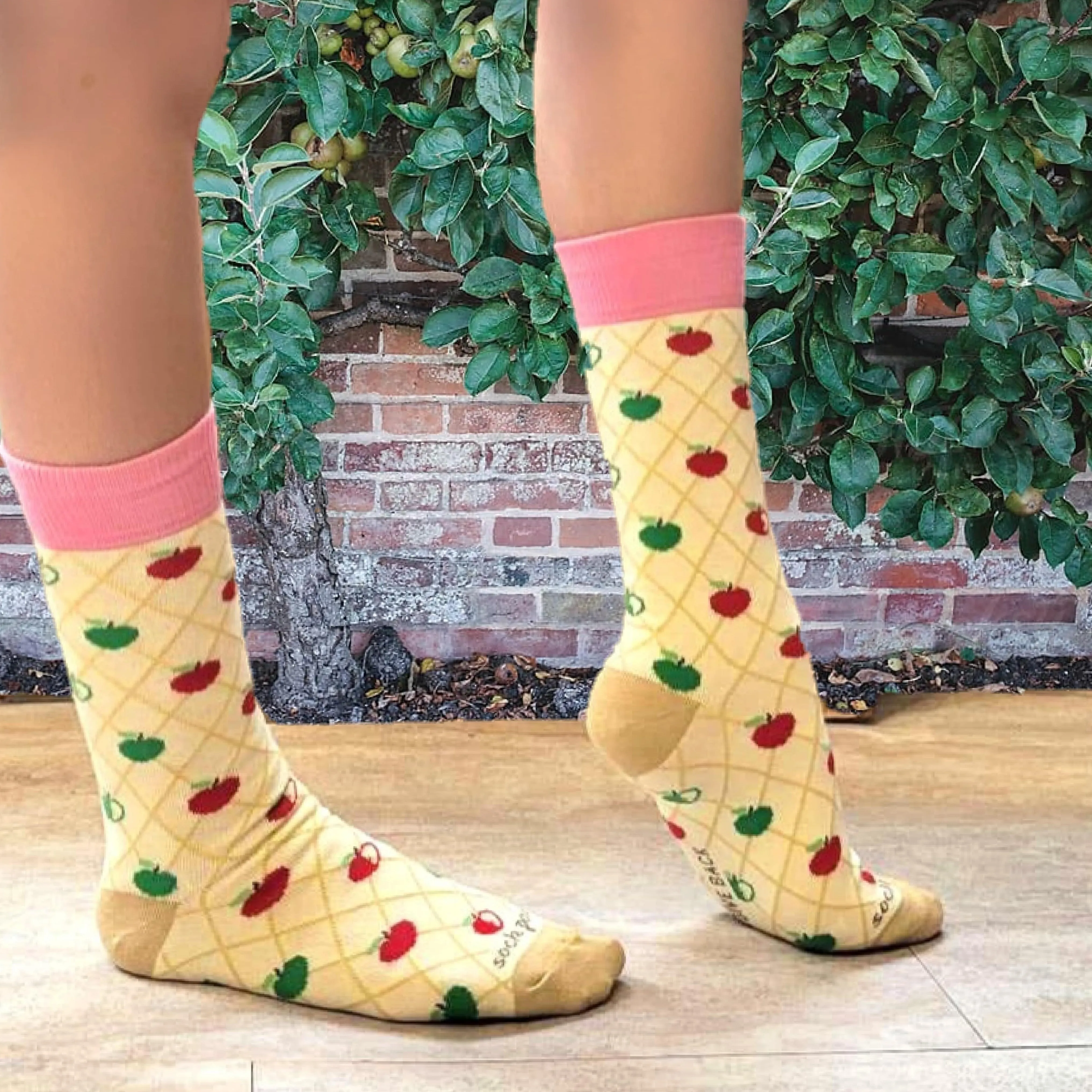 Love Apple Pattern Socks from the Sock Panda (Adult Medium - Women's Shoe Sizes 5-10)