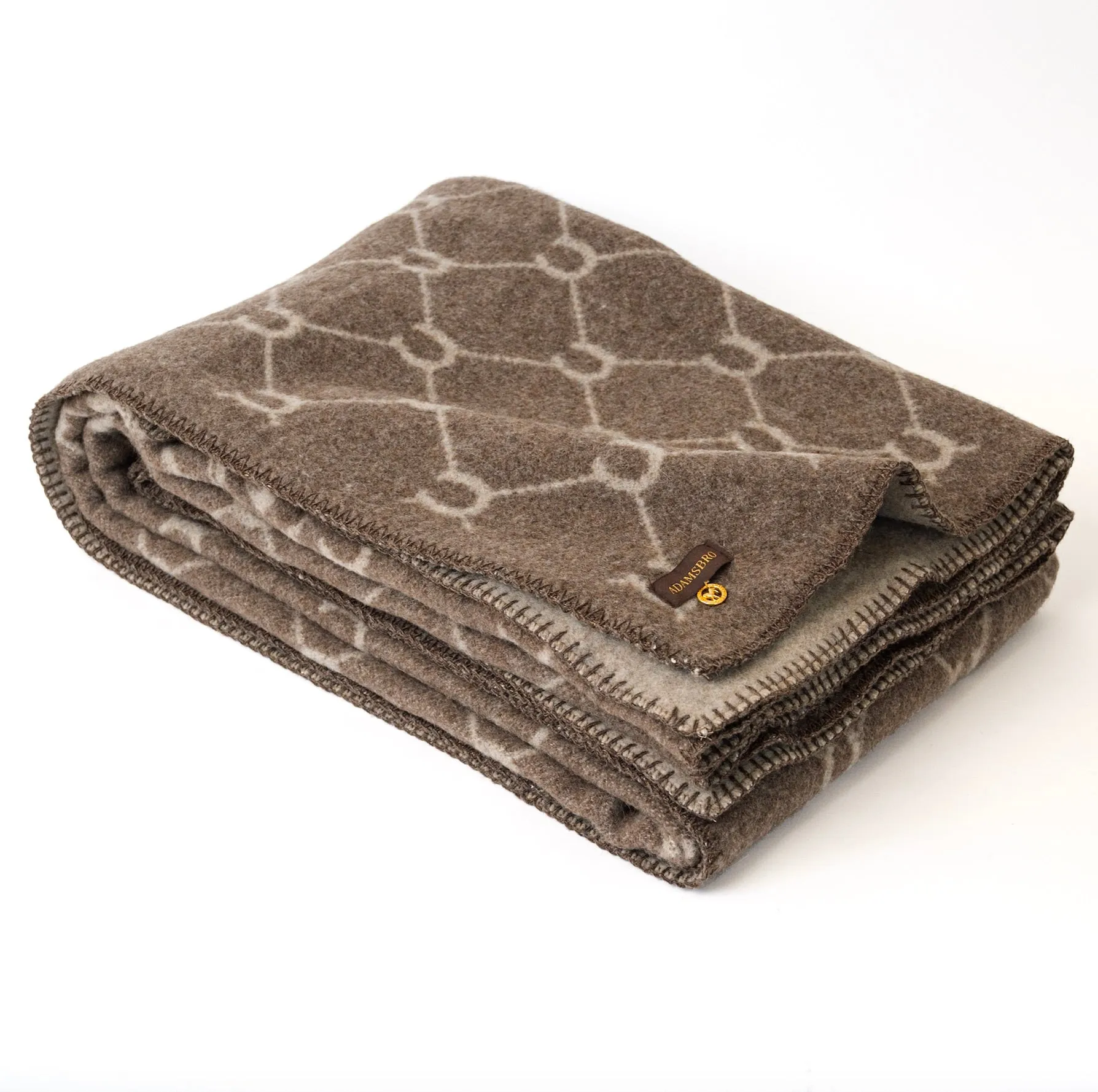 Luxe Merino Throw Mud Brown & Beige