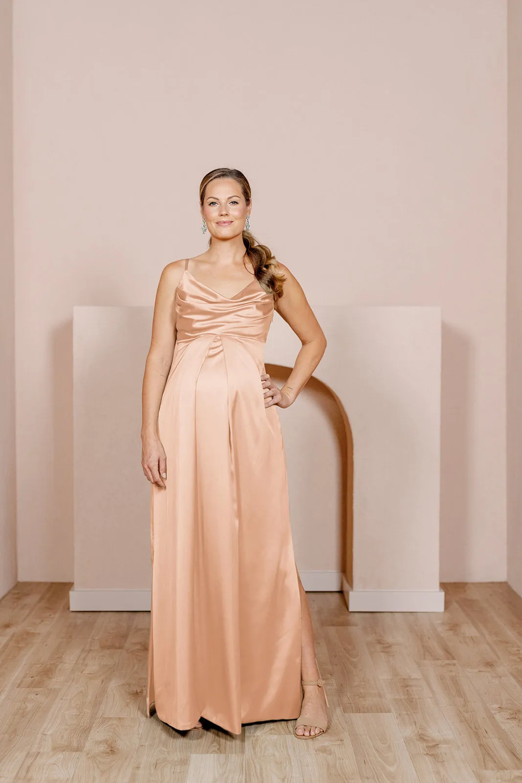 Maternity Skye Satin Dress | Made To Order