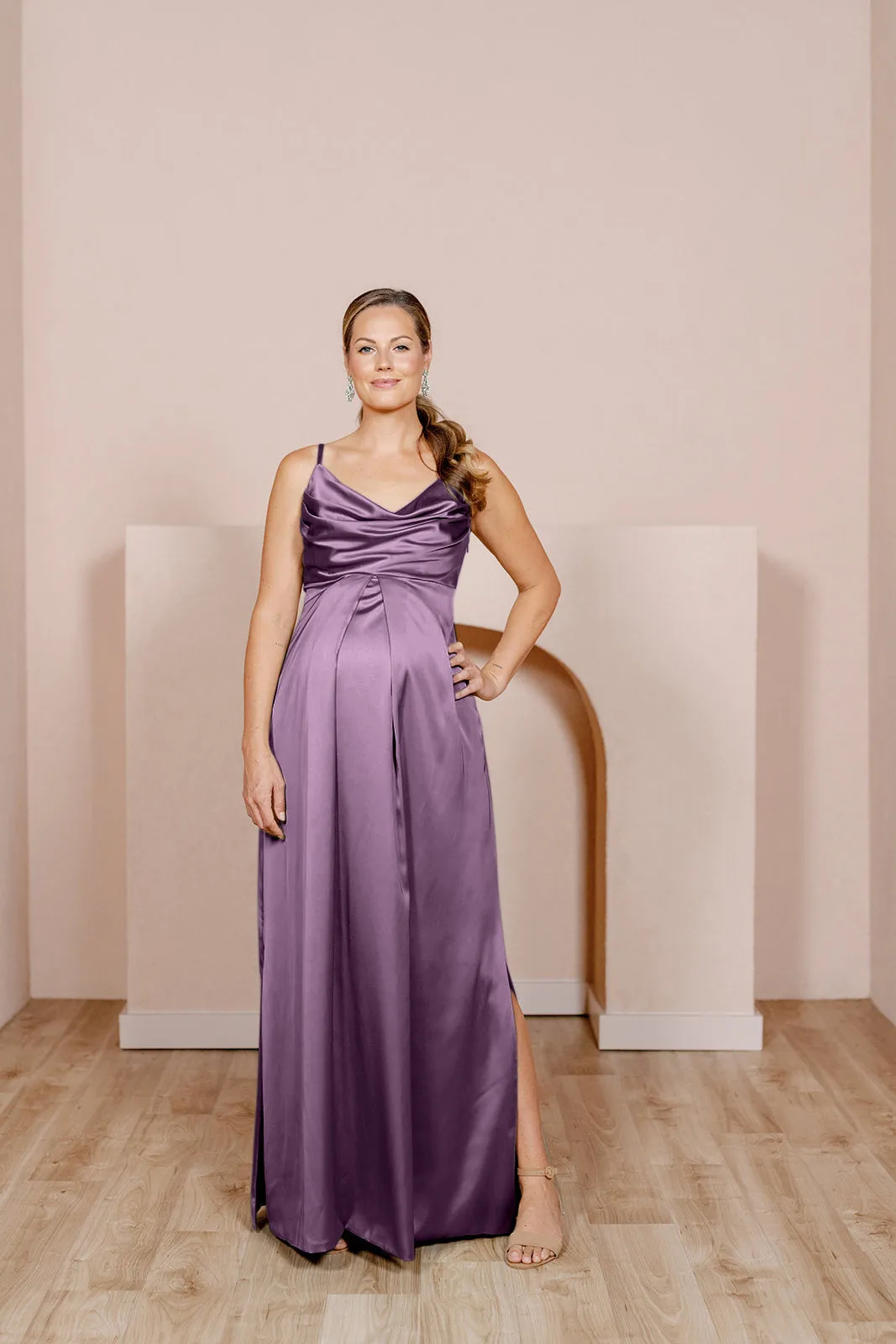 Maternity Skye Satin Dress | Made To Order