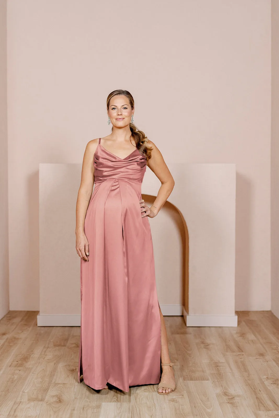 Maternity Skye Satin Dress | Made To Order