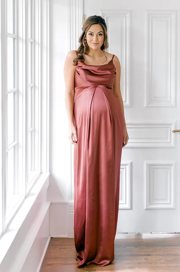 Maternity Skye Satin Dress | Made To Order