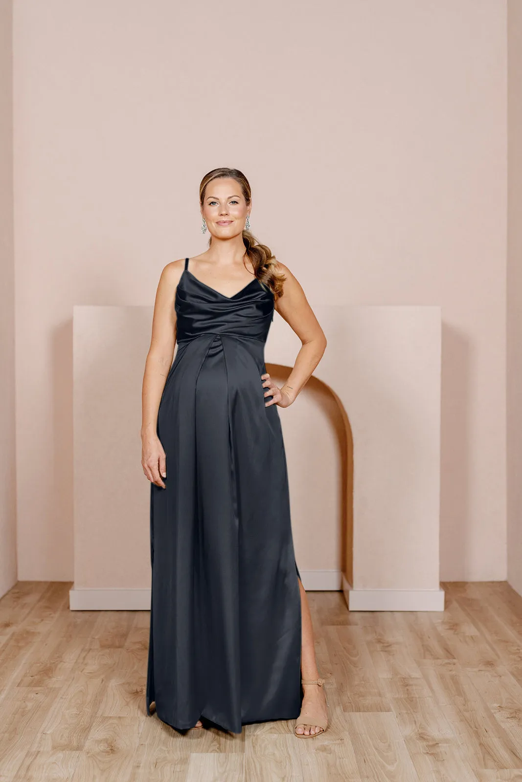 Maternity Skye Satin Dress | Made To Order