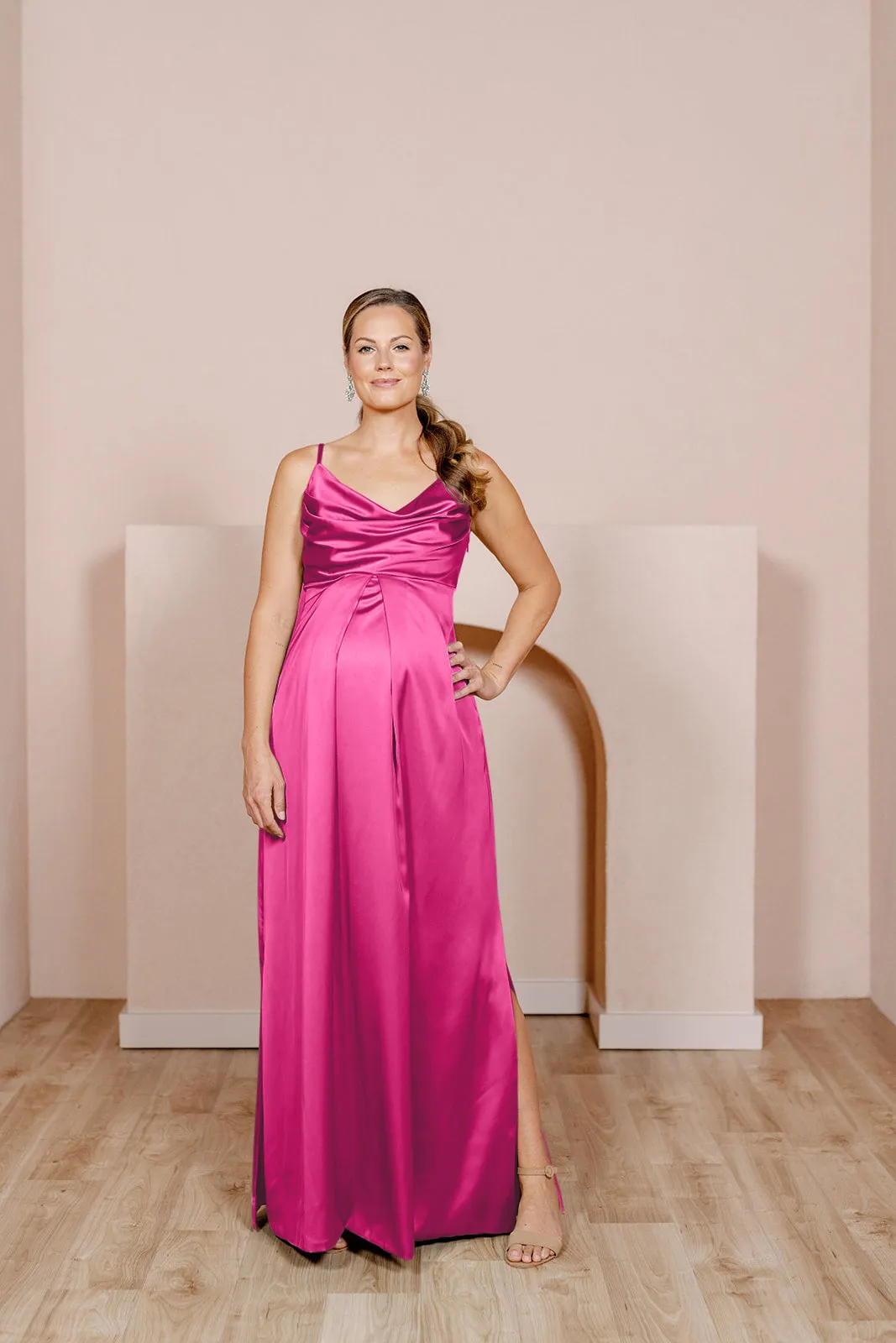 Maternity Skye Satin Dress | Made To Order