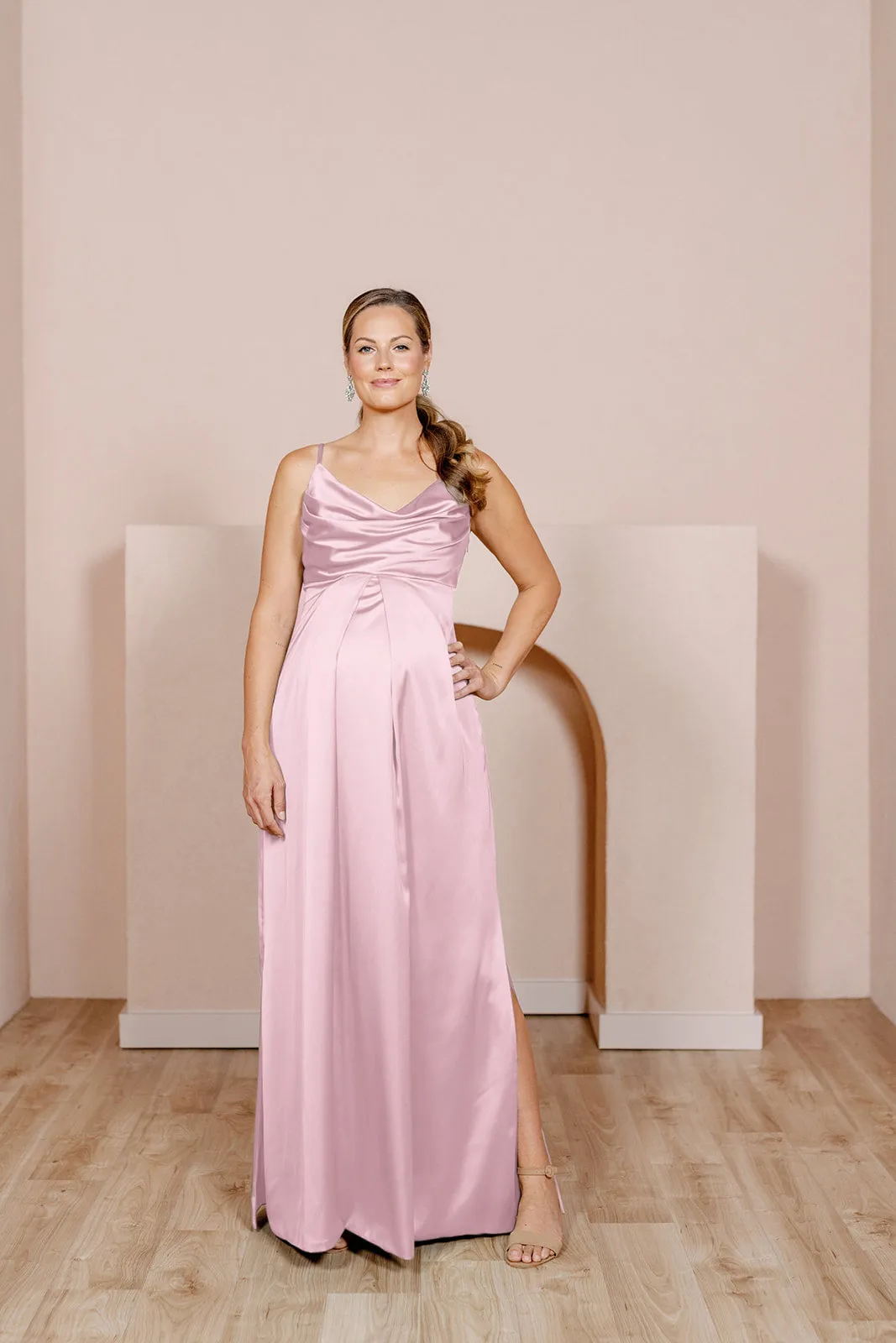 Maternity Skye Satin Dress | Made To Order