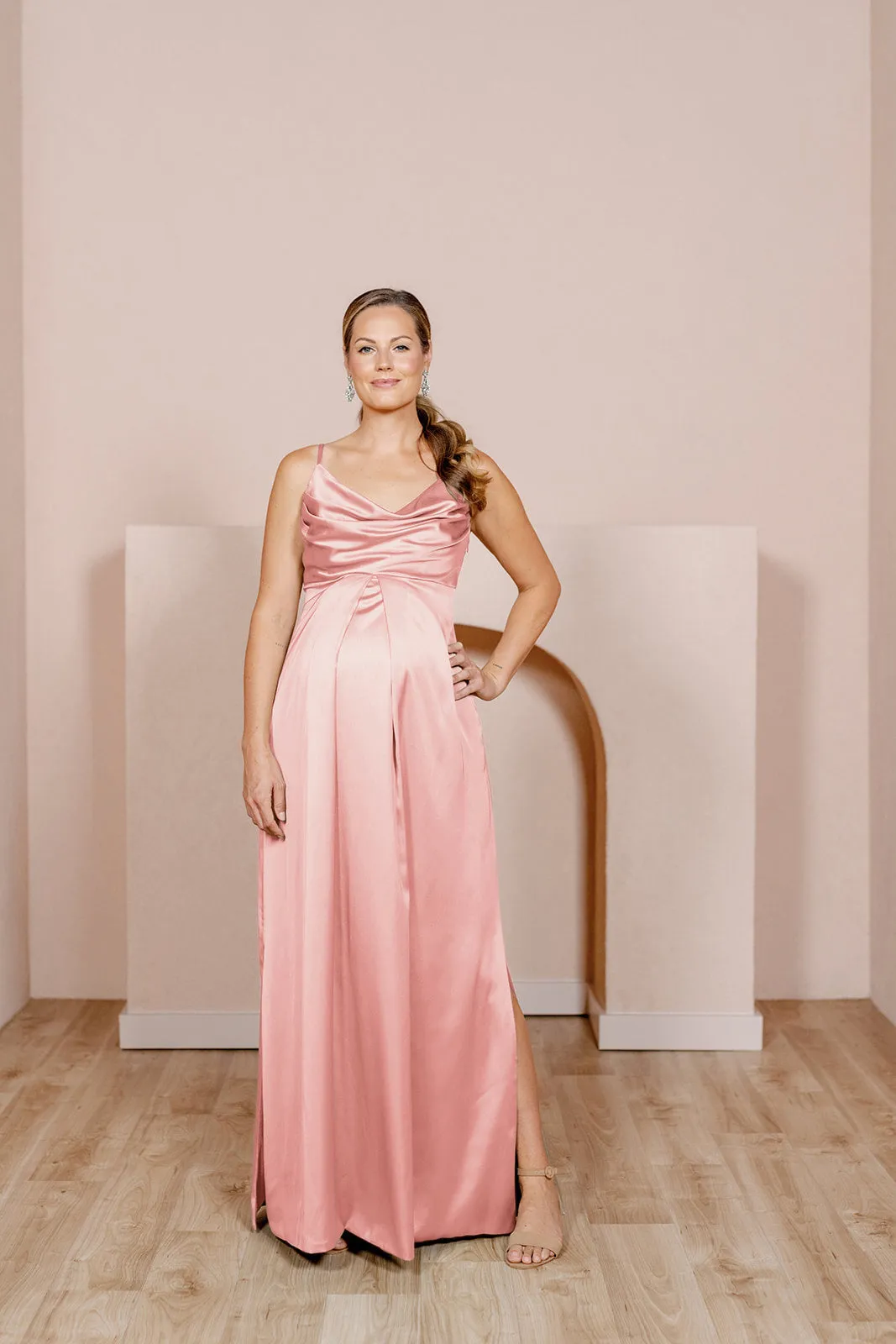 Maternity Skye Satin Dress | Made To Order