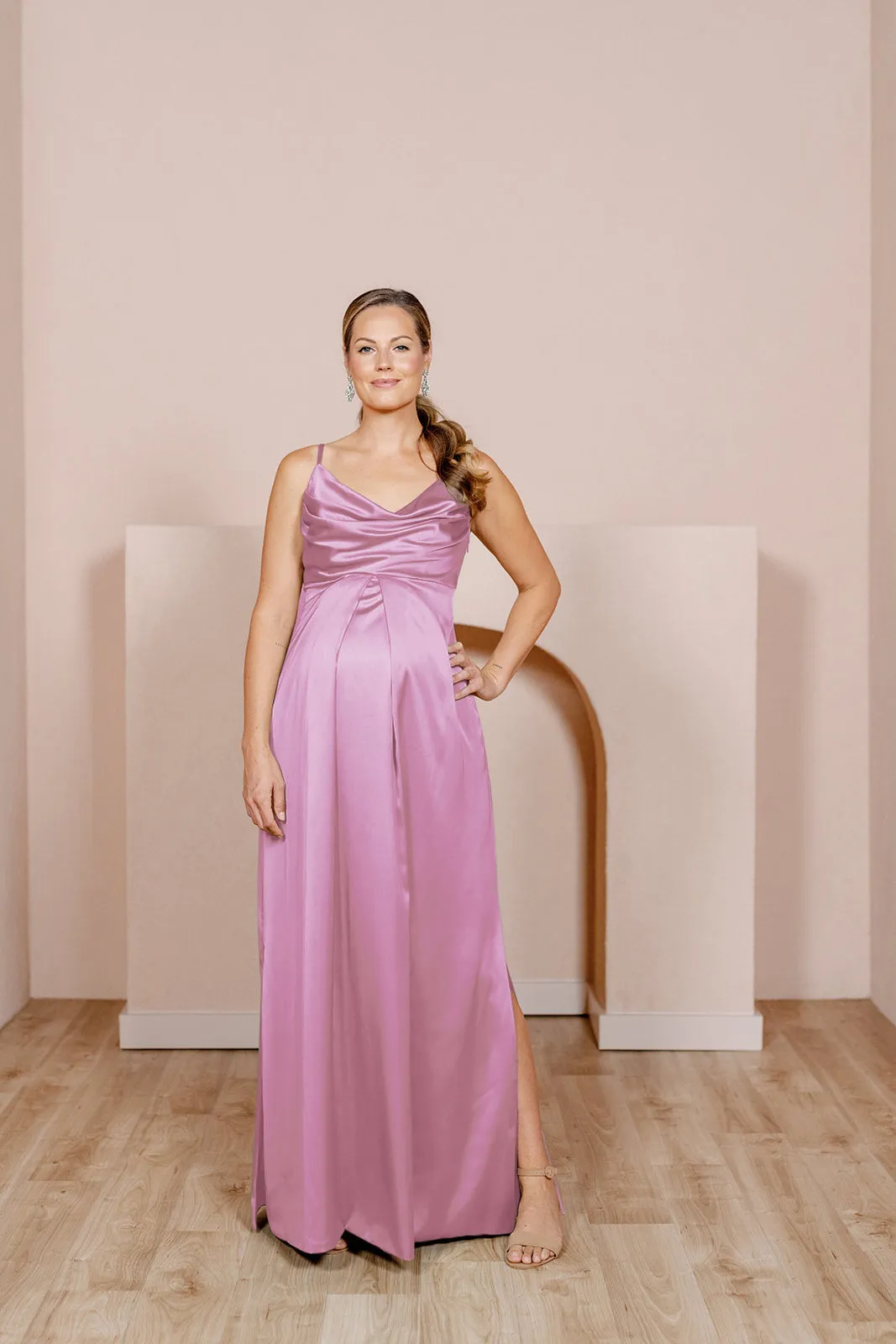 Maternity Skye Satin Dress | Made To Order