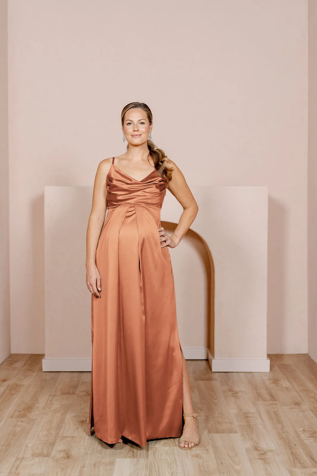 Maternity Skye Satin Dress | Made To Order