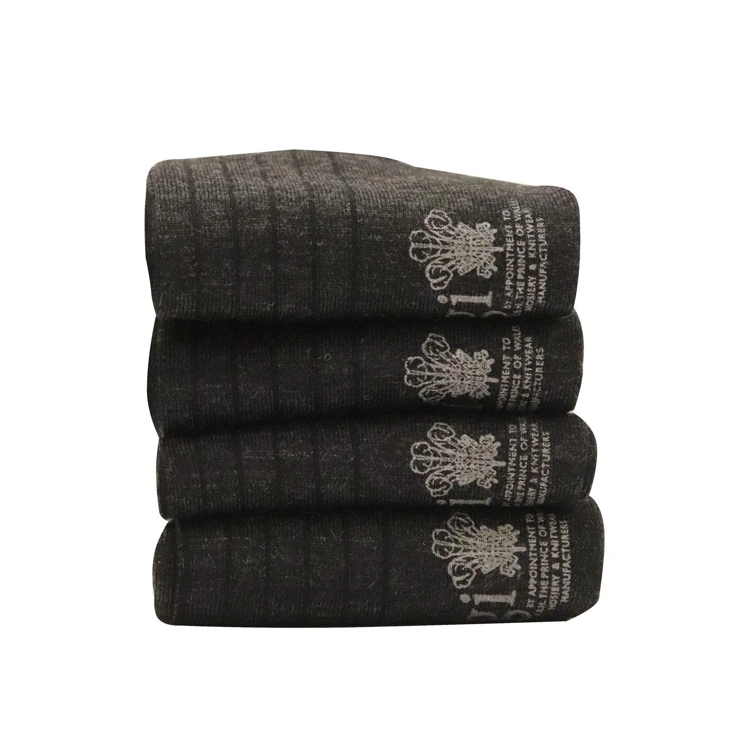 Men's 4-Pair Brecon Ribbed Cotton Socks