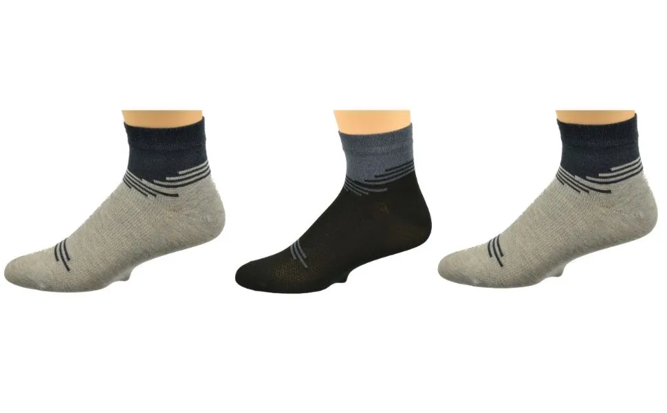 Men's Bamboo Socks, Performance Ankle Sock, 3-Pair Pack