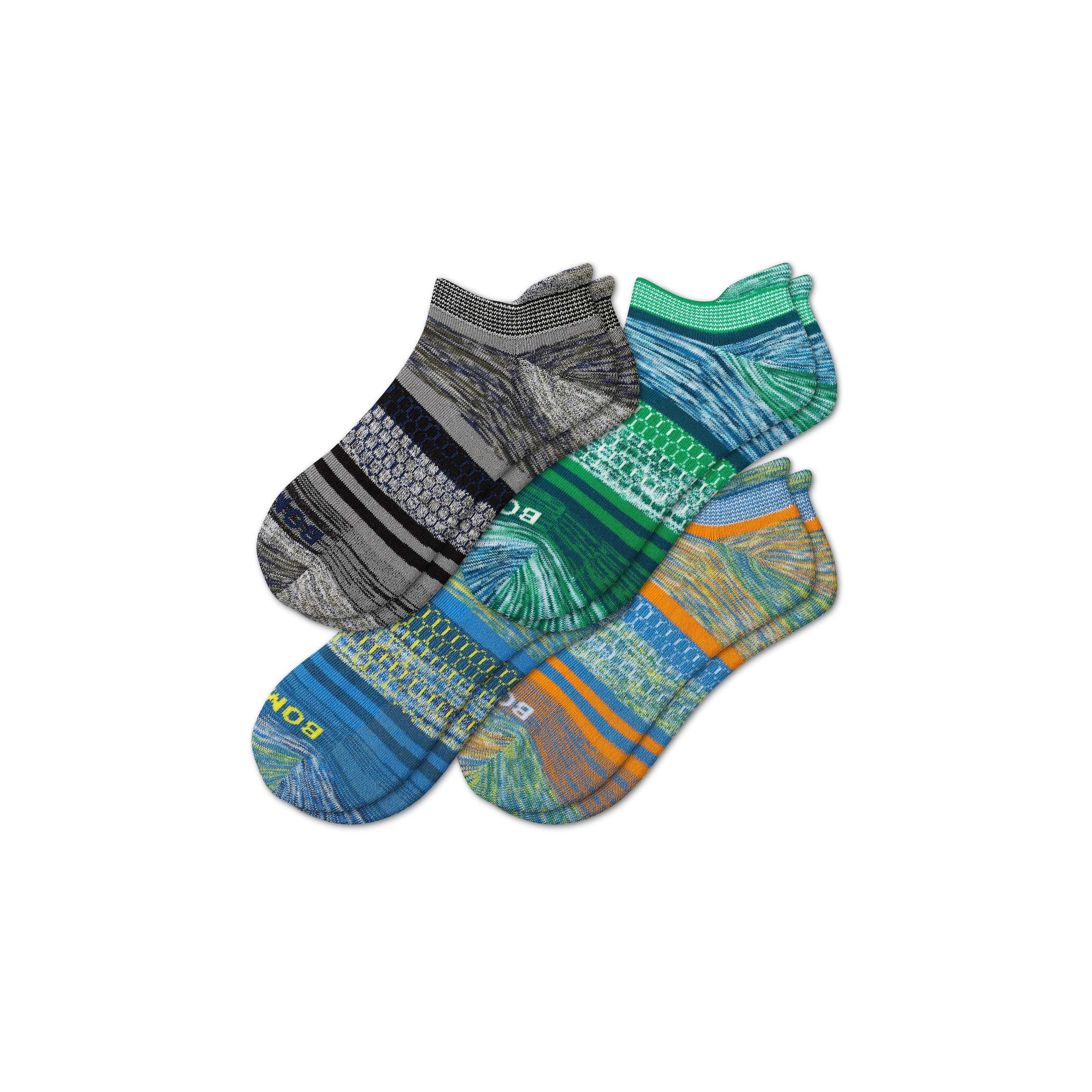 Men's Brush Stripe Ankle Sock 4-Pack