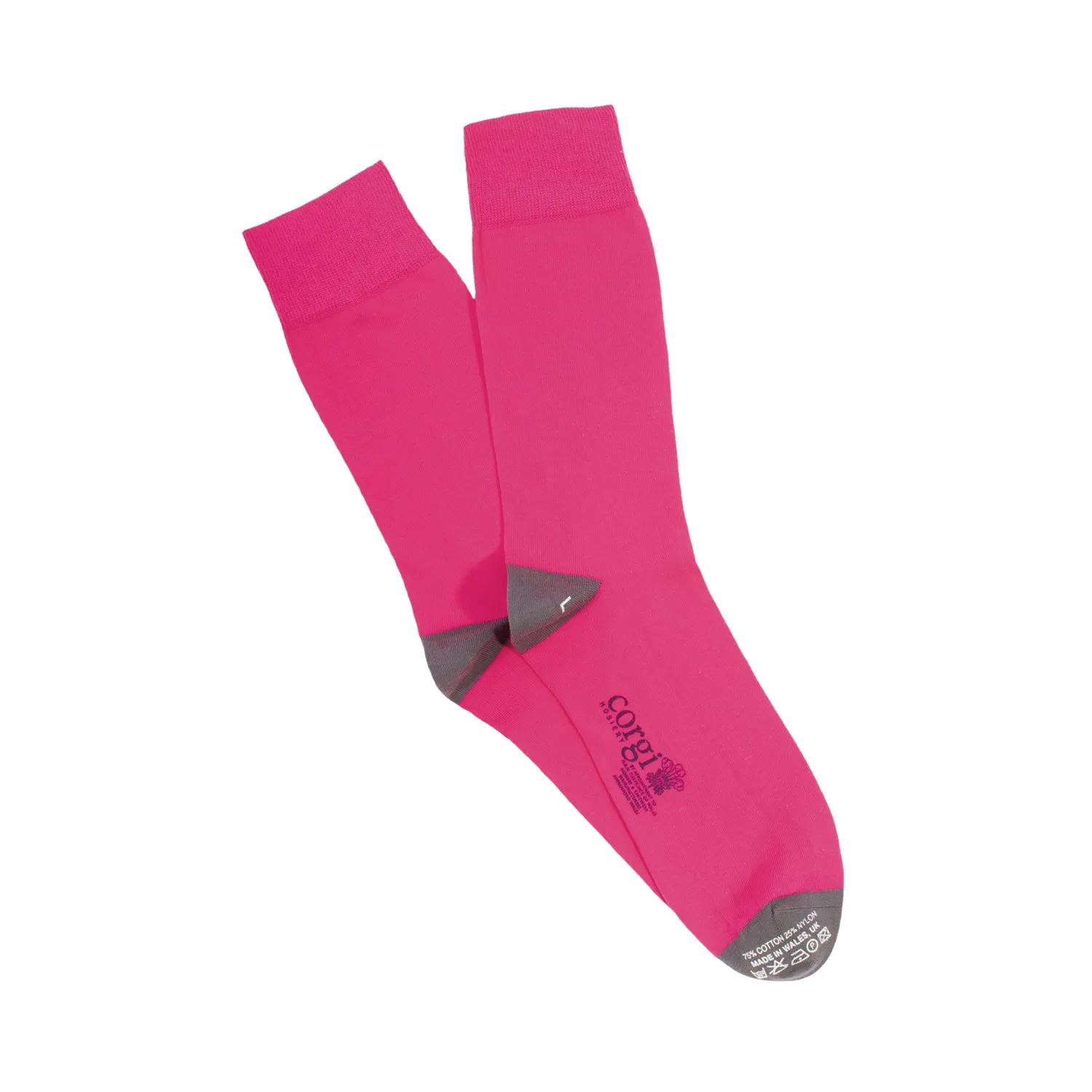 Men's Contrast Heel & Toe Cotton Socks