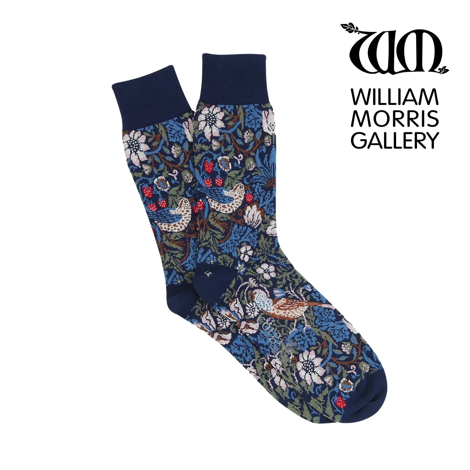 Men's William Morris Strawberry Thief Cotton Socks