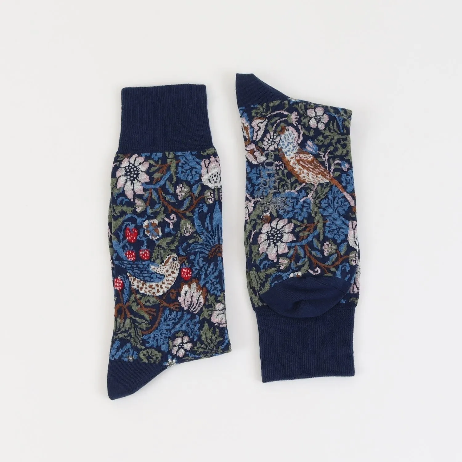 Men's William Morris Strawberry Thief Cotton Socks