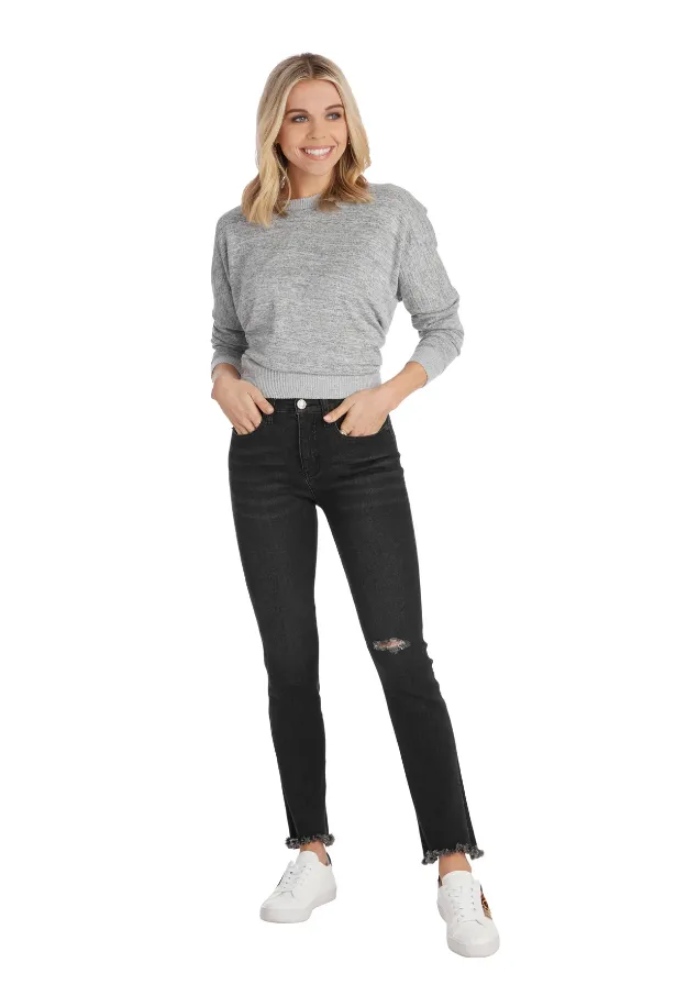 Mudpie brand Hyde Black Straight Leg Jeans