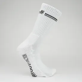 My Foot Function Wide Socks - Crew Length - White