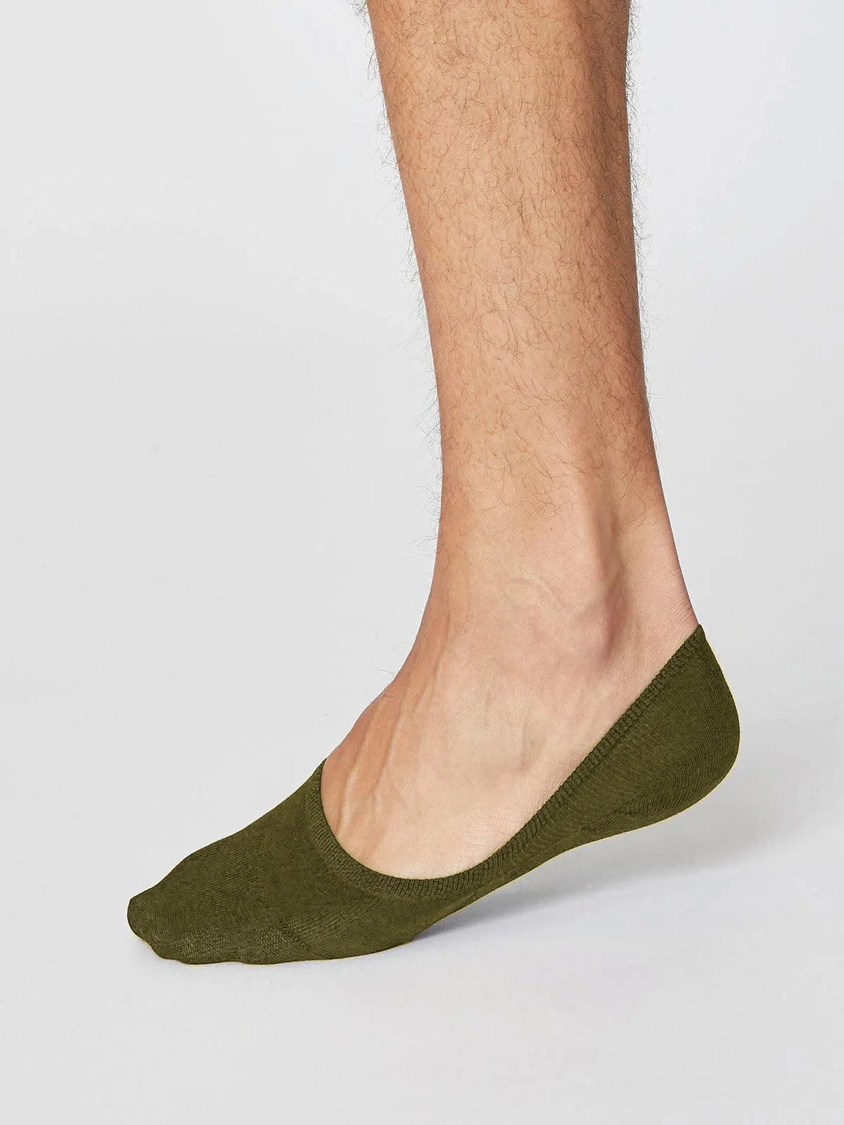 No Show Socks - Khaki Green