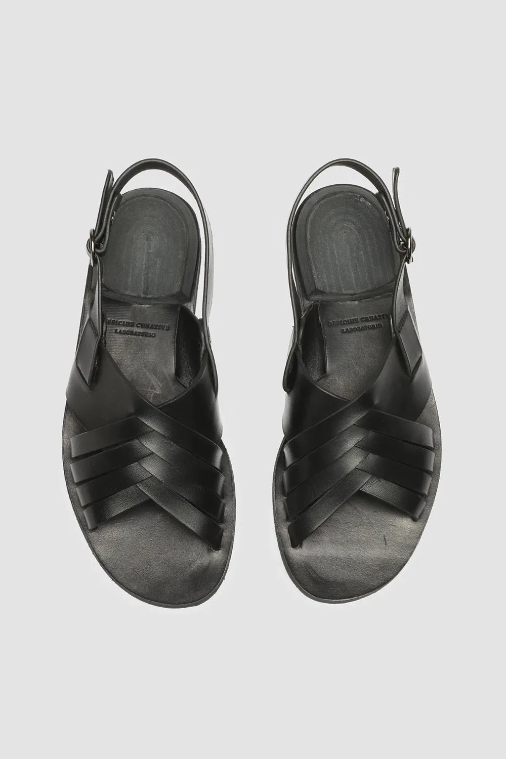 Officine Creative Contraire Sandal In Nappah Nero