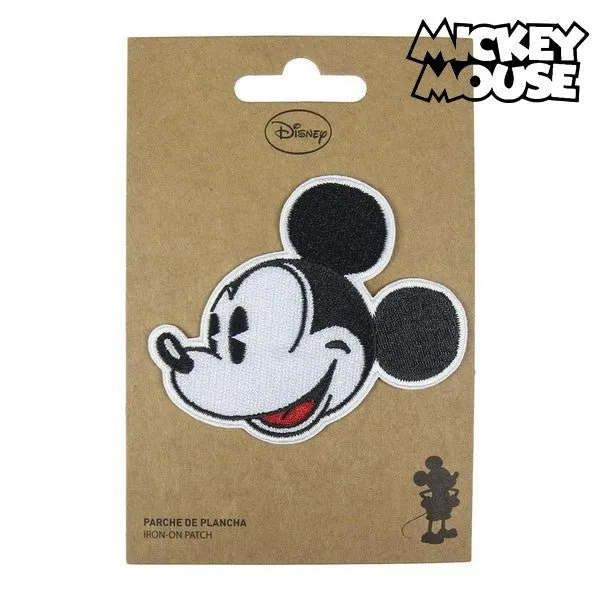 Patch Mickey Mouse Black White Polyester