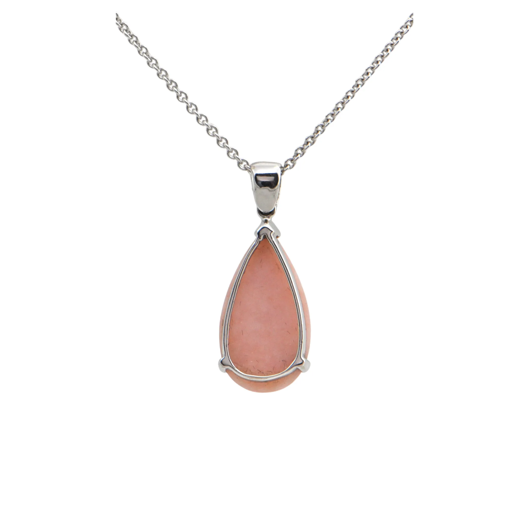 Peruvian Opal and Diamond Drop Pendant