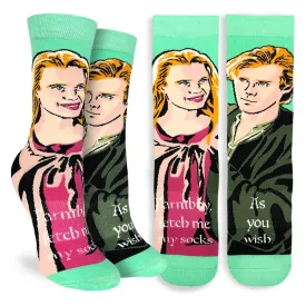 "Buttercup & Westley" Crew Socks by Good Luck Sock - Medium