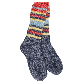 Ragg Crew Socks - Indigo Stripe