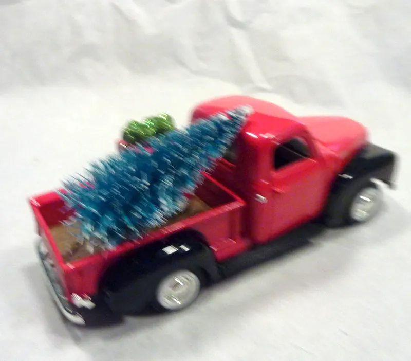 Red metal Truck decorations, Christmas Truck decorations, Farmhouse truck decor