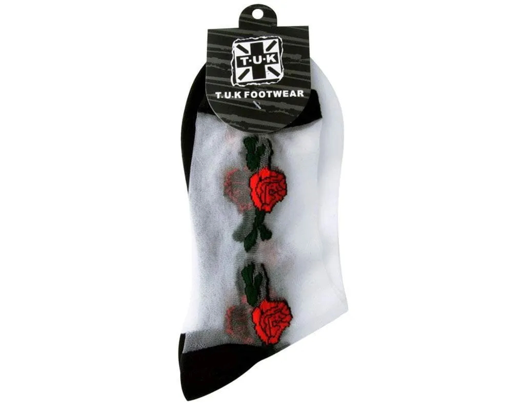 Red Rose Sheer Sock