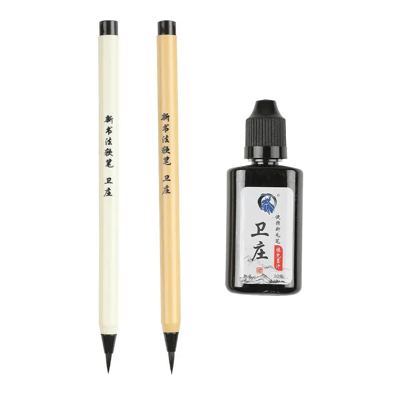 Regular Soft Caligraphy Brush Pen With Ink Pot