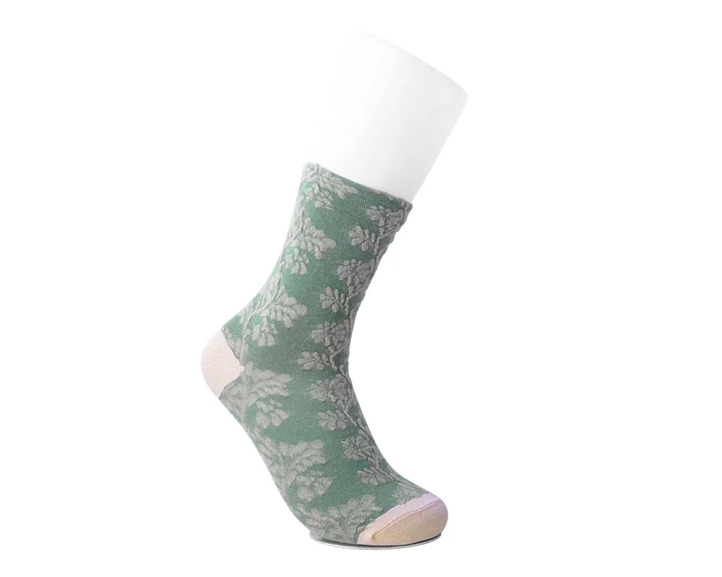 Sage Filigree Mesh Sock