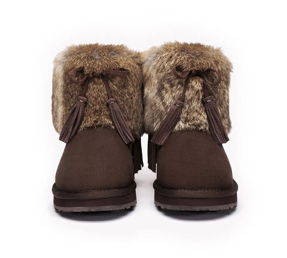 Sheepskin Ankle Fur Top Women Boots Urban Foxy