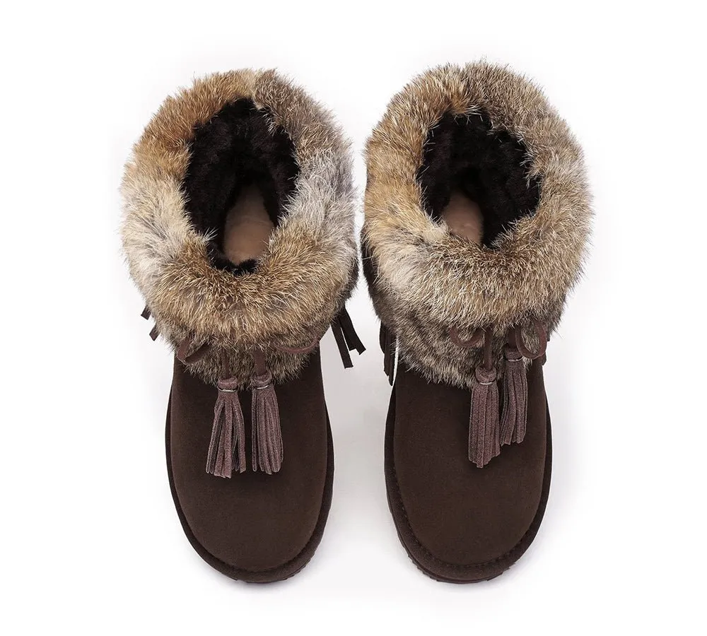 Sheepskin Ankle Fur Top Women Boots Urban Foxy