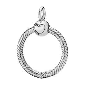 Silver Moments O Charm Bead Pendant Carrier for Necklaces