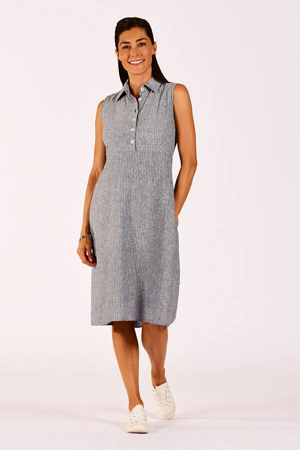 sleeveless hemp and organic cotton dress