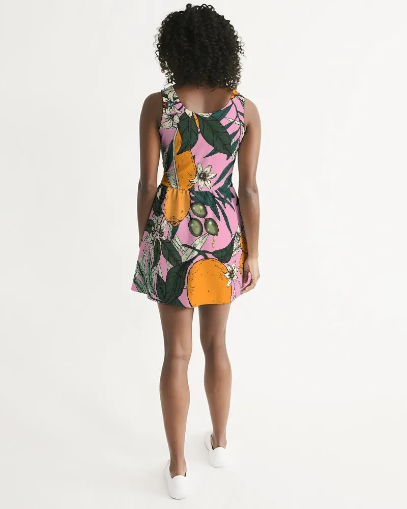 SMF Harvest Feminine Scoop Neck Skater Dress