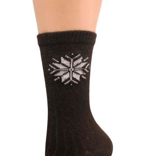 Snowflake Pattern Soft Acrylic Crew Women's Socks