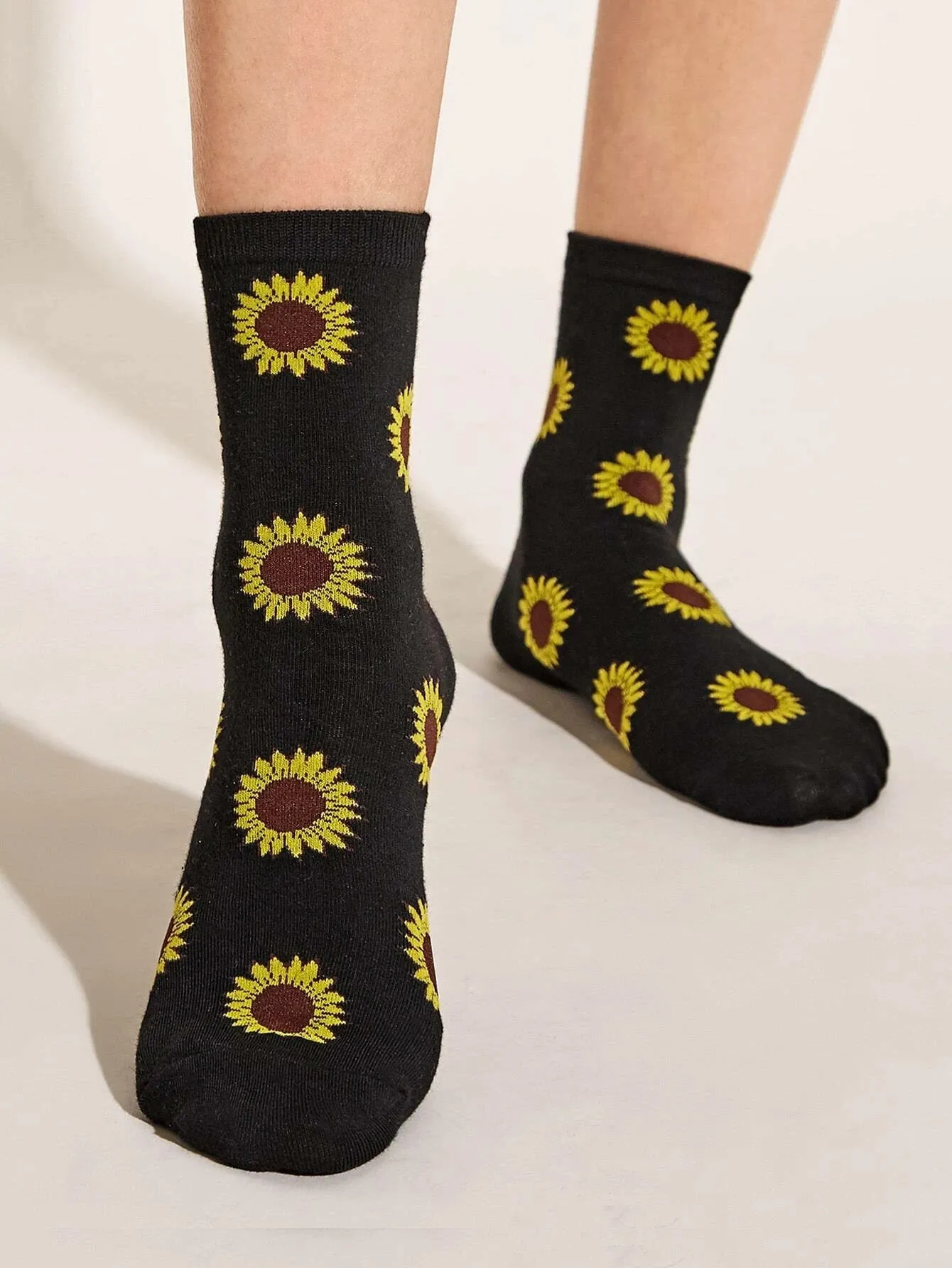 Sunflower Pattern Socks