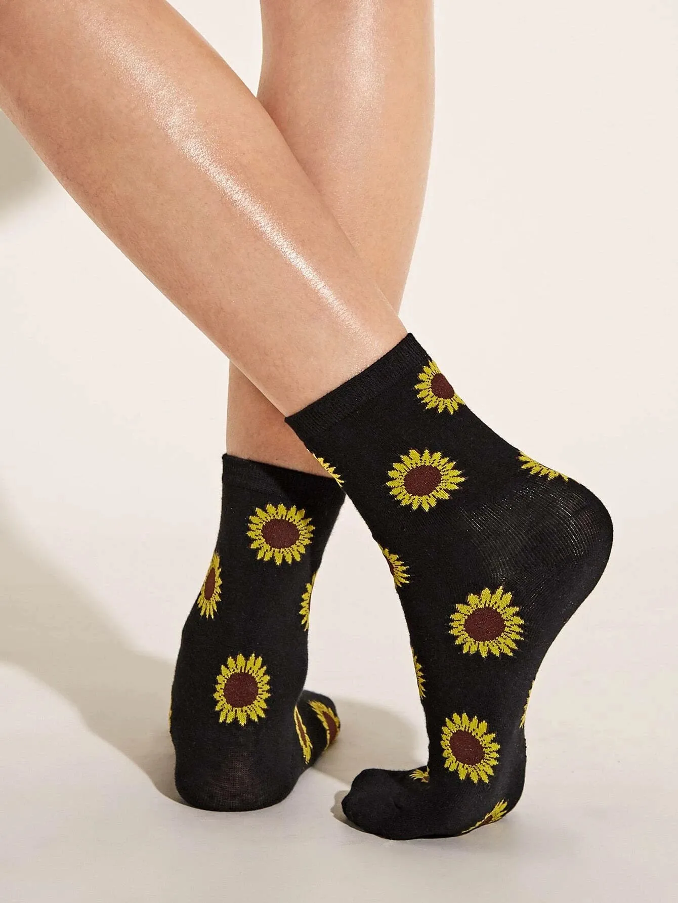 Sunflower Pattern Socks