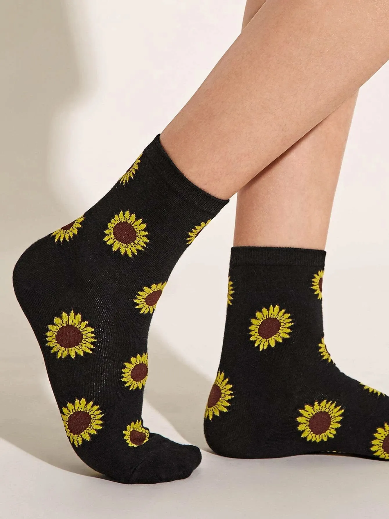 Sunflower Pattern Socks