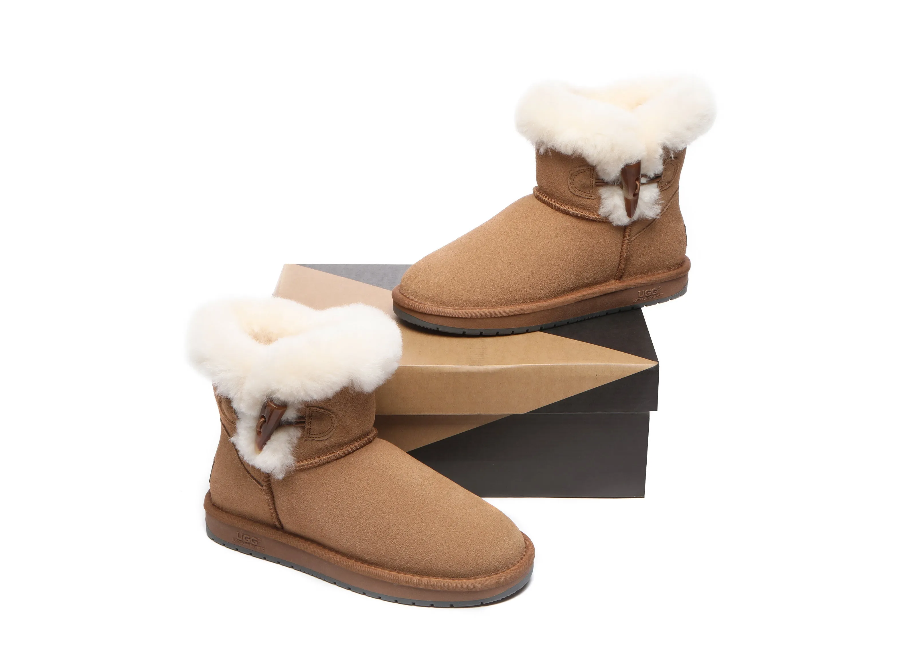 Tiara Fluffy Top Women Mini UGG Boots