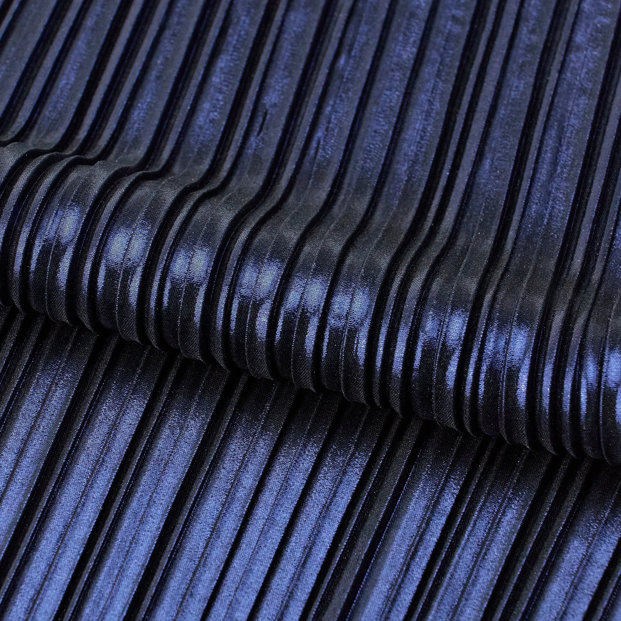 Titanium Pleated Polyester Fabric | Blue Moon Fabrics