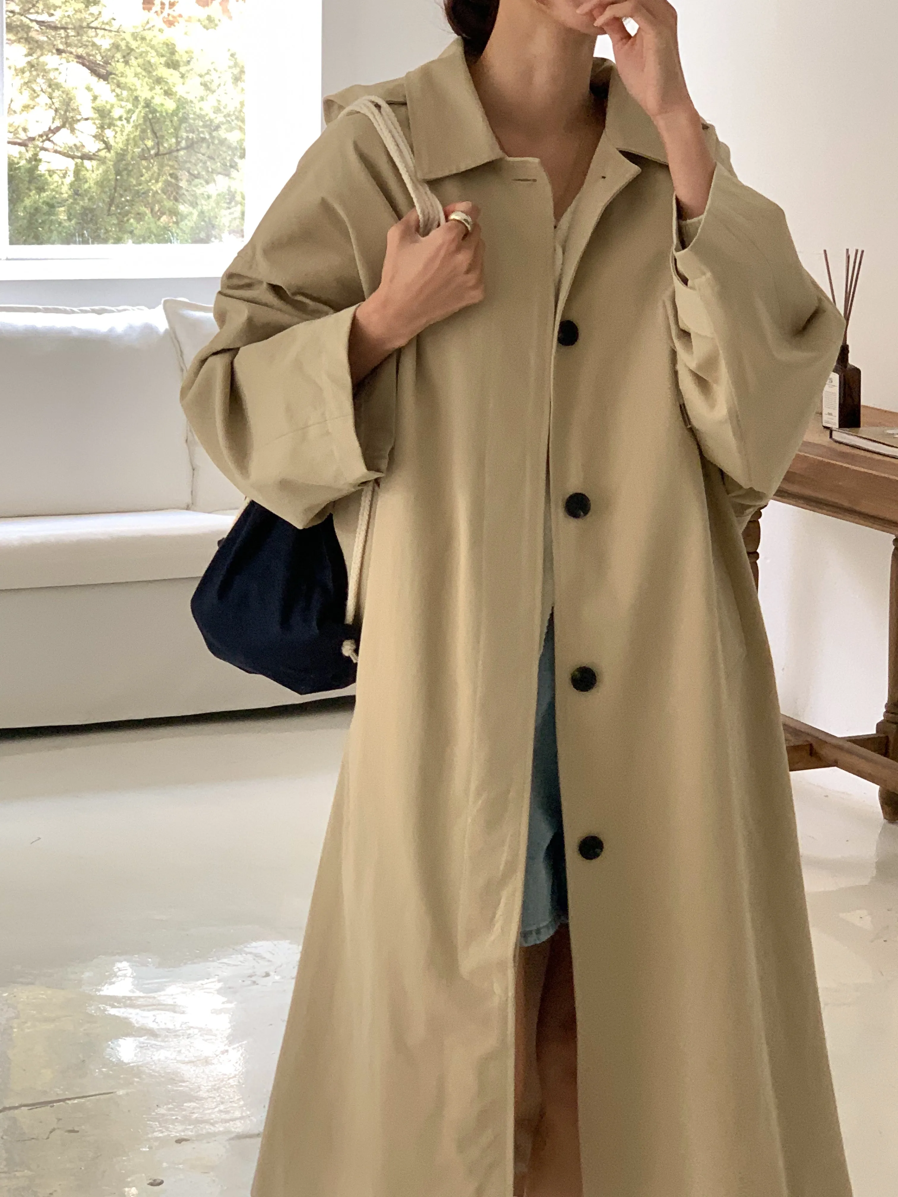 TYRA Hooded trench coat