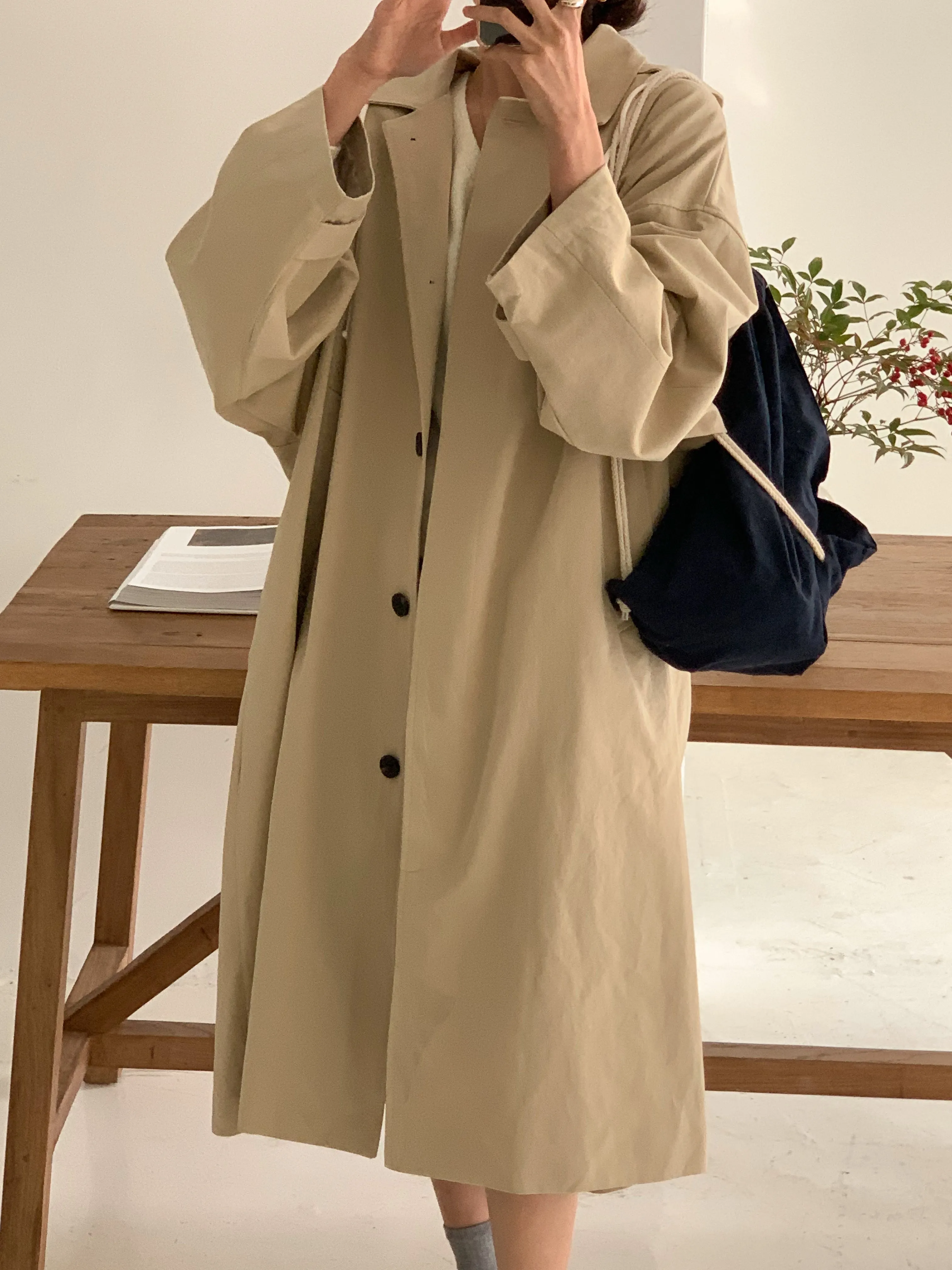 TYRA Hooded trench coat