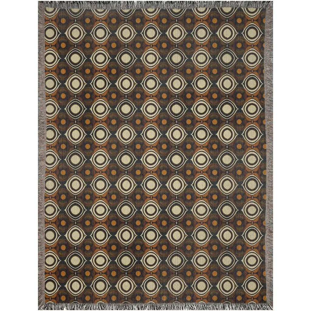 Vampire Art Grunge Premium 100% Cotton Soft Woven Blankets/Throws - Sixties Brown